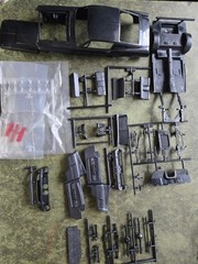 1967 Mustang GT-350 AMT Body Hood Chassis Suspension Model Parts 1:25 STK M12