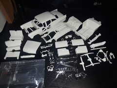 1/25 scale Model car parts AMT 56 ford Victoria Body Chassis Interior
