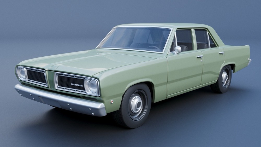 3d Printed 1/25 1968 Plymouth Valiant 100 4 Door Model Kit