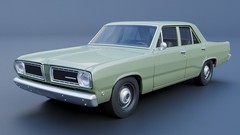 3d Printed 1/25 1968 Plymouth Valiant 100 4 Door Model Kit