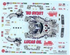 Slixx 7155 Lucas Oil 68 Firebird Pro Mod-Cody Barklage 1/25 Drag decal