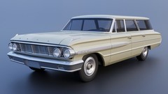 3d Printed 1/25 Country Sedan Station Wagon Model Kit
