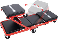 Mechanic Creeper 36-Inch 3-In-1 Mode Z Seat 340Lbs Capacity, Foldable Garage Adj