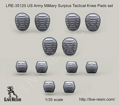 Live Resin 35120 1/35 US Army Military Surplus Tactical Knee & Elbow Pads Set