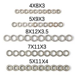 5 Piece Metal Bearing Kit for WLtoys 12428 RC Car Smooth Operation Design