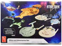 SKILL 2 MODEL KIT ALLIES & ADVERSARIES SET “STAR TREK” 1/2500 BY AMT AMT1443