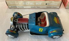 Hubley 852K Indy Car & 853K Hot Rod – RARE Factory Built Store Displays w/ bases