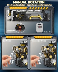 Karei V8 Engine Building Set – 1065 PCS Model Kit with Electric & Manual Modes