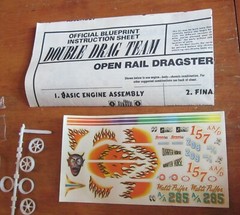 AMT Double Dragster Kit #T275 Fiat Rail Drag Late-’60s Psychadelic Art Box