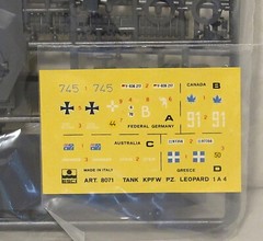 ESCI #8071 Leopard 1A3-A4 1:72 Scale Open Box – NOS