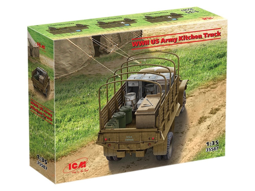 ICM 35587 – WWII US Army Kitchen Truck – 1:35 Scale Plastic Model Kit