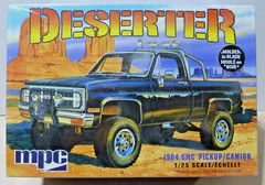 SKILL 2 MODEL KIT 1984 GMC PICKUP TRUCK DESERTER MOLDED IN WHITE 1/25 MPC MPC847