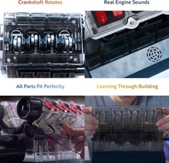 Realistic V8 Combustion Engine Model – DIY Kit for All Ages