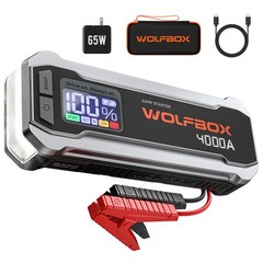 Wolfbox 4000A Jump Starter12V Car Battery Jump Starter 65W Quick Chargerled