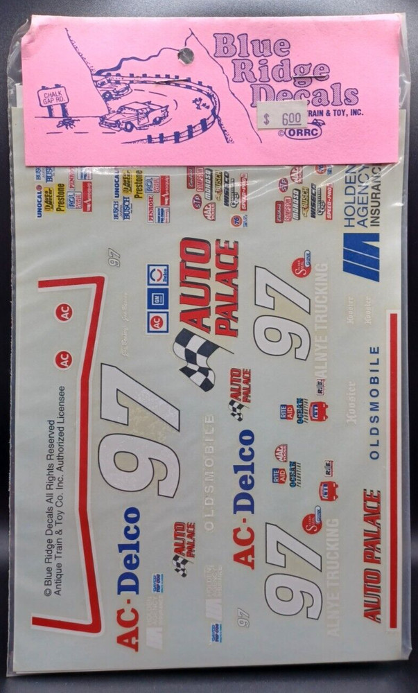 Blue Ridge | No. M-93-97 | 1:24 AC-Delco/ Auto Palace #97 Decals