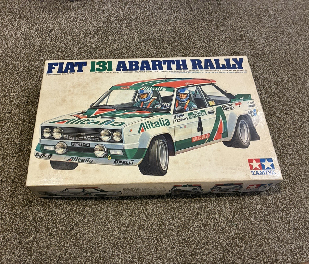 Tamiya Fiat 131 Abarth Rally Plastic Model Kit Unassembled w/ Decals
