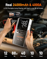 MV24A 4000A Jump Starter with 160PSI Air Compressor, 12V Car Battery Booster, 88
