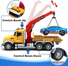 Kids Toys for 3 4 5 6 7 Years Old Boys, 15″ Large Tow Truck Toy, Friction…