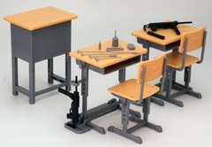 Little Armory LD011 Designated Defense School Desk Grease Gun Set Plastic Model