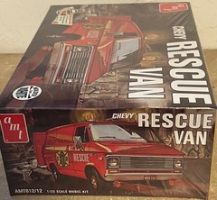 AMT Chevy Rescue Van Model Kit SEALED Molded in White RARE