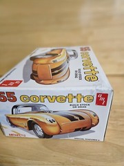 Vintage AMT Model Kit 1955 Chevrolet Corvette 2n1 Kit 1:25 Build Stock Or Drag
