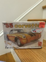 AMT Retro Deluxe Edition ’55 Corvette 1:25 Scale Model Kit AMT683/12 New Sealed