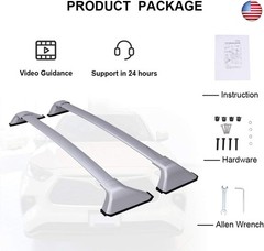 Snailfly Silver Cross Bars Roof Racks Fit for 2020-2026 Toyota Highlander XLE