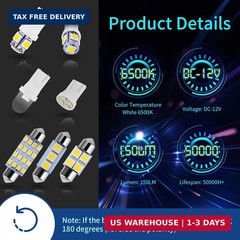 Zakolak 42 Pieces Interior Car Lights, Super Bright White Dome Map Tail Cab Ligh