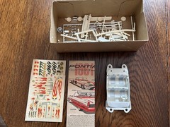 AMT 1961 Pontiac Bonneville Conv Model Car Kit Box & Parts Only Read