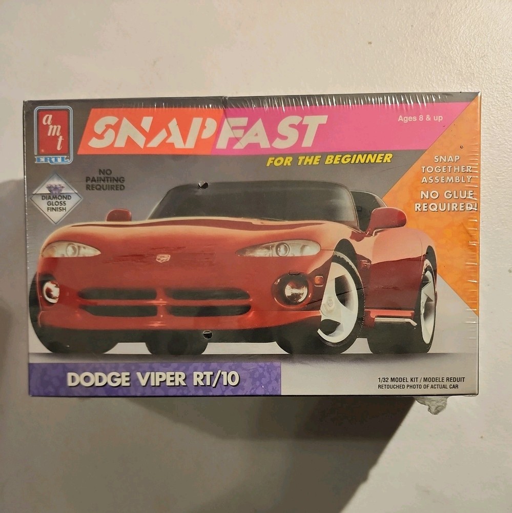 1992 AMT ERTL Snap Fast 1/32 Sale Dodge Viper RT/10 No.6456 NEW FACTORY SEALED