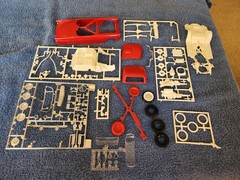 Monogram ’56 T-Bird 1/24th Scale. RED Unassembled Kit.