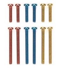 USA Seller Tamiya 94940 JR Stainless Steel Screw Set – 3 Colors, 10mm & 20mm