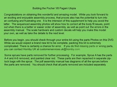 POCHER 1/8 PAGANI UTOPIA ASSEMBLY AND SUPERDETAILING INSTRUCTIONS
