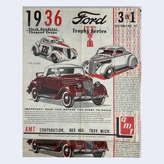 1936 Ford Trophy Series Stock Roadster AMT – Chopped Coupe Sheet Guide Only