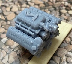 Resin Mustang GT500 Predator engine, 760 HP, for scale model cars, 1/24 1/25