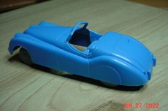 Vintage 1953 Jaguar XK120 Blue Metal Disc Wheels Axles 4-1/8″ long ac21e