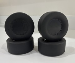 4 X 1/8 Scale Black Rubber Tires Set # 1 Drag Slick For REVEL 1:8 Model Cars NEW
