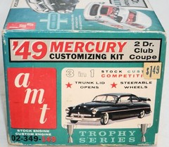 AMT TROPHY SERIES ’49 MERCURY 3 in 1 CUSTOMIZING KIT 1/25 black plastic