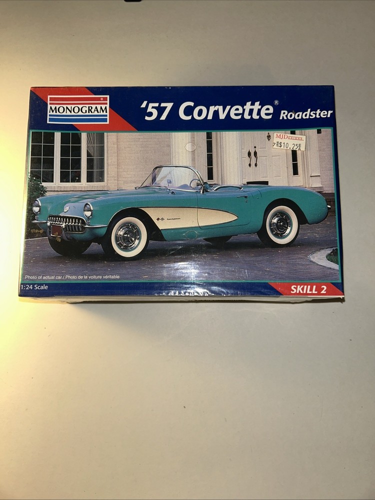 Monogram 1957 Corvette Roadster 1:24 Scaled Sealed In Plastic