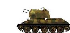 1/72 WWII T-34 with ZSU Flak 38 Military Wheels7213 Models kits