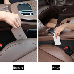 2 Pack Universal Car Seat Gap Filler PU Leather Black Scratch Resistant Waterpro