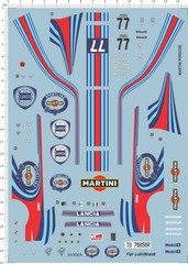 1/24 Scale prosche 997 martini Racing Car markings Mdoel Kit Water Slide Decal