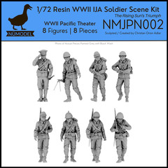 NUMODEL NM0023 | 1/72 Resin WWII Japanese IJA Scene Kit “The Rising Sun” | 8pc