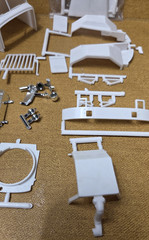 Autocar DC9964B Dump Truck CAB HOOD FENDERS 1:25 AMT NEW Model Kit PARTS
