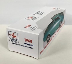 New 1968 AMC Javelin Tahiti Turquoise Met Promo Model REPLICA BOX ONLY..NO CAR