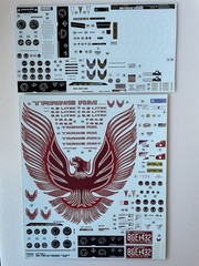 1981 Pontiac Trans Am (Red) 1/8 Scale Model Decals