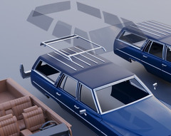 ABS-LIKE RESIN 3D PRINTED 1/25 1979 CADILLAC FLEETWOOD BROUGHAM WAGON KIT