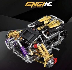 Eikee V12 Engine Model Kit, Build Your Own Set – 1602pcs – Model Y15004