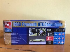 AMT 1/25 1969 Plymouth GTX Convertible, F/S!