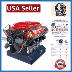 Realistic Mini V8 Engine Model Kit – Engaging STEM Activity for Teens & Adults